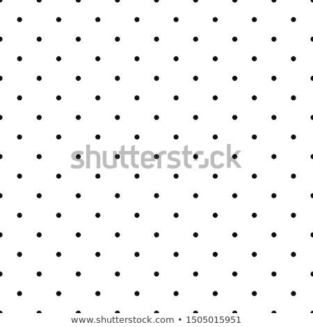 Сток-фото: Classic Polka Dot Textile Background Texture Black Dots On Whit