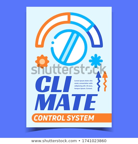 ストックフォト: Climate Control System Promotional Poster Vector