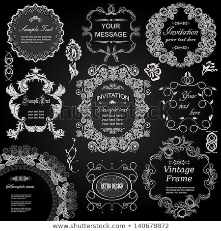 Stock foto: Festive Invitation Or Greeting With Frame And Lace