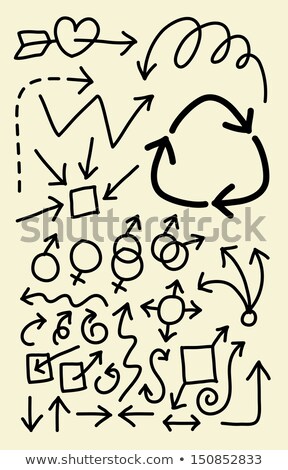 Stockfoto: Male Head Silhouette With Recycling Symbol