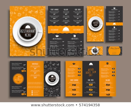 Stok fotoğraf: Restaurant Cafe Menu Colored Vector Illustration For Designer