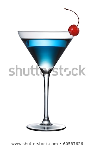 [[stock_photo]]: Ocktail · bleu · avec · chemin · de · stylo · cerise · inclus