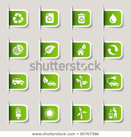 ストックフォト: Bulb Green Vector Icon Button