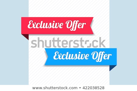 Stock fotó: Exclusive Deal Blue Vector Icon Design