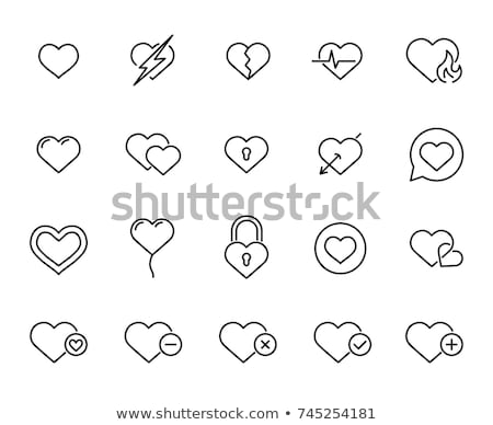 Zdjęcia stock: Heart Line Icon