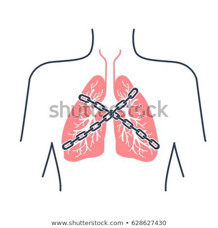 Сток-фото: Icon Asthma Chain Bound