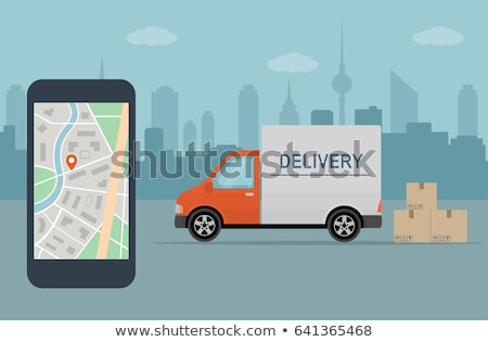 Stockfoto: Concept Of Delivery Silhouette