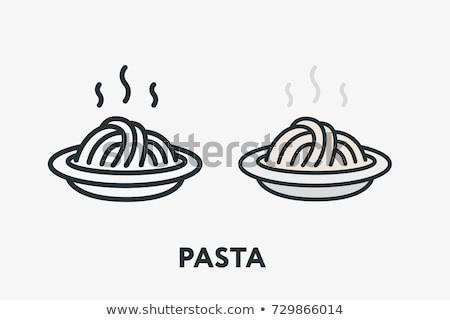 Stok fotoğraf: Icon About Pasta Black