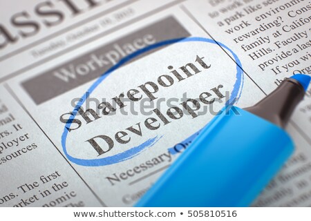 Stok fotoğraf: We Are Hiring Sharepoint Developer 3d