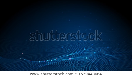 Stockfoto: Abstract Particles In Curve Mesh Backgroundtechnology Style Bl