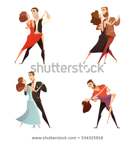 Foto stock: Pretty Woman Dacning With Man