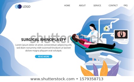 Stockfoto: Rhinoplasty Concept Landing Page
