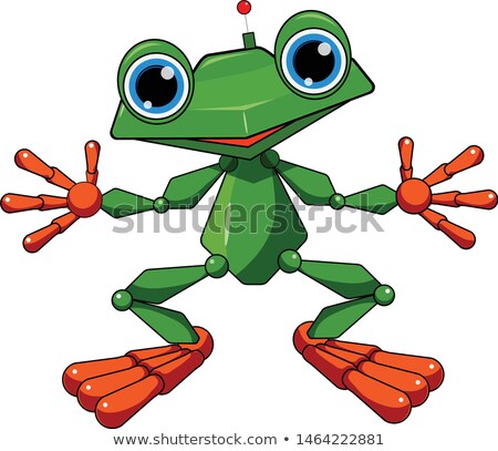 Сток-фото: Stock Illustration Green Frog Robot