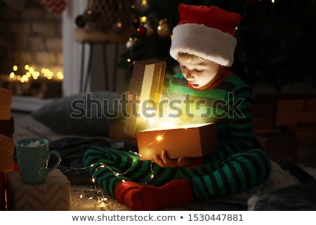 Zdjęcia stock: Little Boy In Pajamas