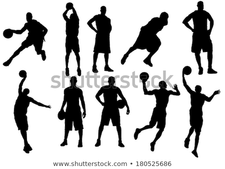 ストックフォト: Basketball Silhouettes Of Men