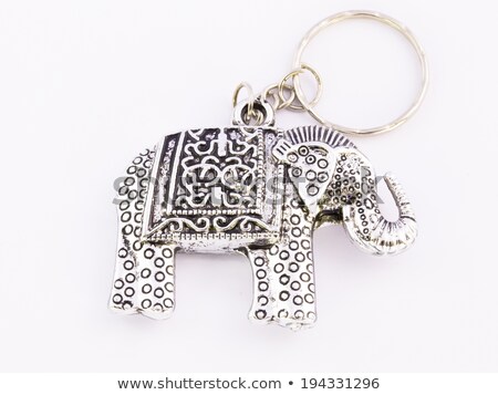 [[stock_photo]]: Keychain Shaped Like A House With A Key On A White Background S