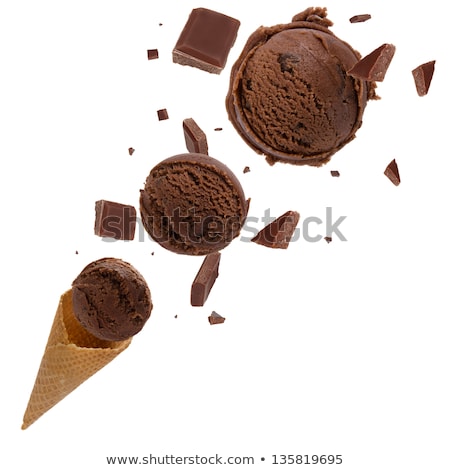 Foto stock: Ice Cream Scoops In Motion