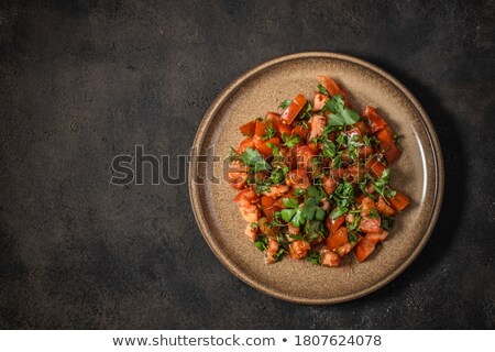 Foto stock: Colored Peppers With Green Salad