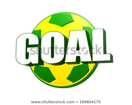 3d Goal Over Soccer Ball In Brazilian Colors Stock photo © marinini