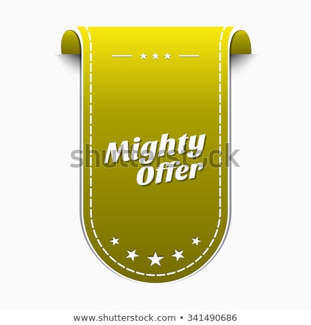 Stockfoto: Mighty Offer Yellow Vector Icon Design