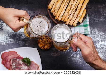 Stok fotoğraf: Serving Beer And Snacks