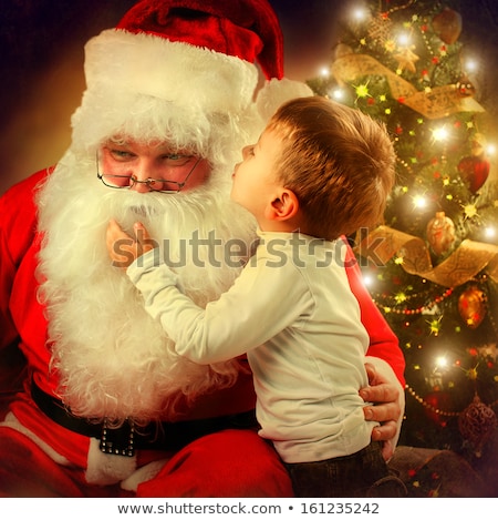 ストックフォト: Santa Claus And Little Boy