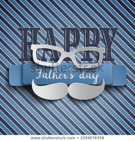 Foto d'archivio: Happy Fathers Day Congratulation In The Fashionable Style Of Minimalism With Geometric Shapes