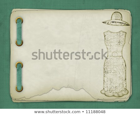 Stockfoto: Old Album With Sketches Of A Dress