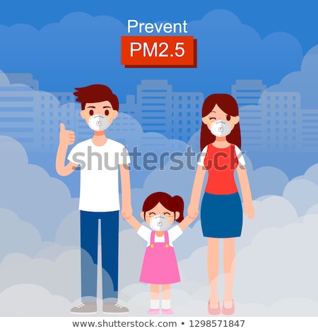 [[stock_photo]]: Air Pollution With Two Girls In Dirty Smoked City