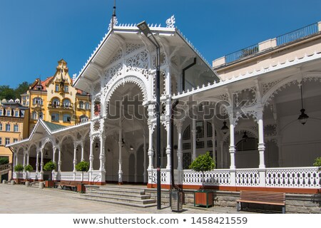 Stock foto: Square In Karlovy Vary Czech Republic