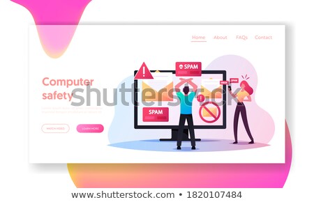 Zdjęcia stock: Digital Overload Concept Landing Page