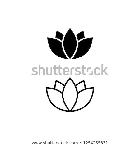 Stock fotó: Beauty Lotus Flower Vector Icon