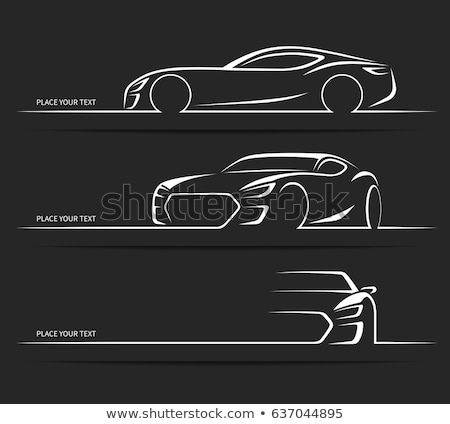 Stock photo: Sportscar Outline Logo