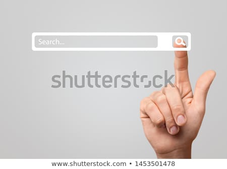 Foto stock: Mans Hand Clicks On The Address Bar