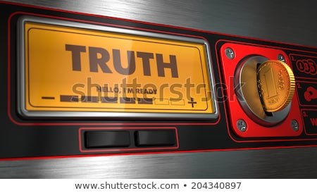 Foto stock: Truth In Display On Vending Machine