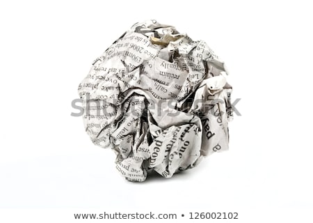 Crumpled Newspaper Ball ストックフォト © chrisdorney