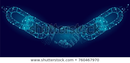 Stock photo: Businessman Hands With Chains And Contract
