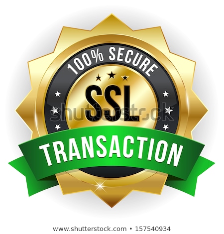Foto stock: Secure Transaction Green Vector Icon Design