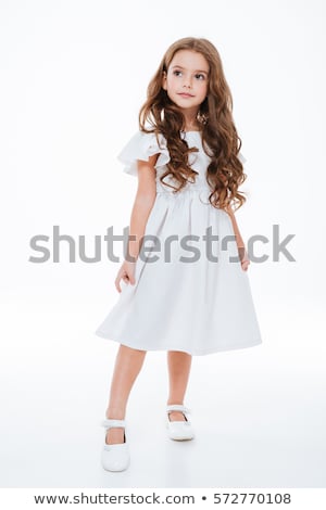 Zdjęcia stock: Little Girl In White Dress