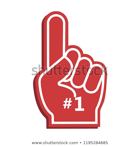 Stockfoto: 1 Number Vector Red Web Icon