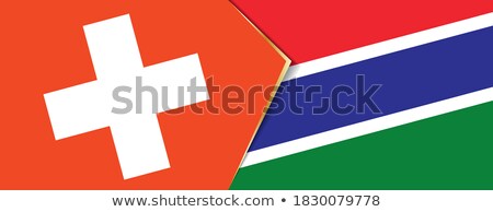 Сток-фото: Switzerland And Gambia Flags