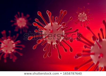 Stock photo: Medical Background With 3d Virus Cells And Blood Cells