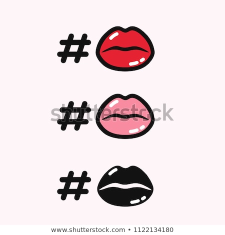 Foto stock: Sexy Lips Vector Icon