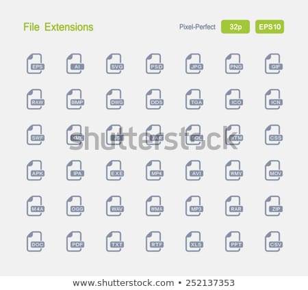 ストックフォト: File Extensions - Granite Icons