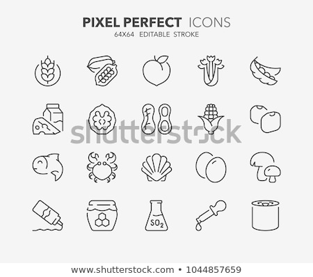 Foto stock: Peach Line Icon