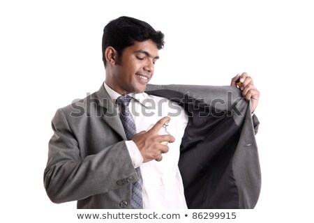 Stockfoto: Happy Indian Man With Perfume