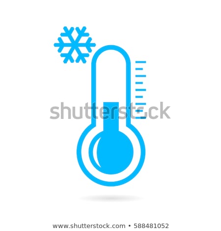 Stok fotoğraf: Thermometer And Cool Ice