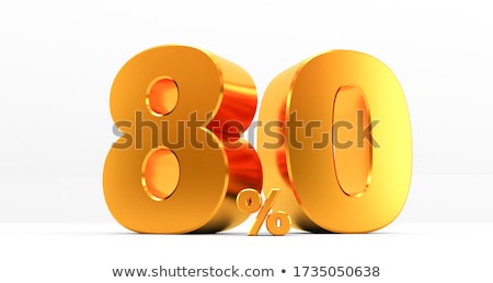 Stock photo: Eighty Percent On White Background Isolated 3d Illustration