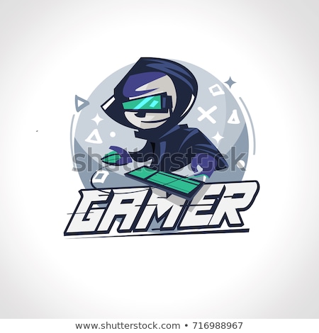 Foto stock: Game Nerd Geek Gamer Joystick Console Controller Logo