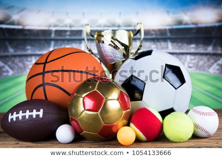 Foto stock: Trophy Winning Sport Ball Background